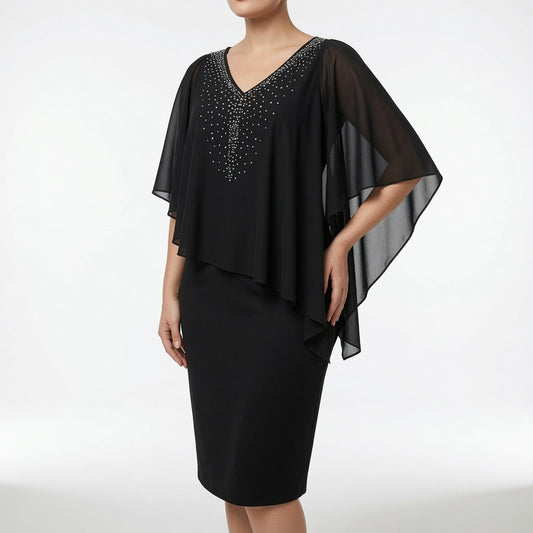 Marovelle™ — Elegant draperet kjole med raffineret glød