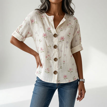Loréssine™ — Elegant blomstret bluse til hverdagen
