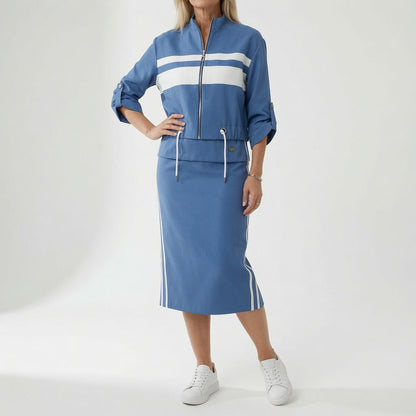Bérénice™ – Matchende sæt med crop top og midinederdel