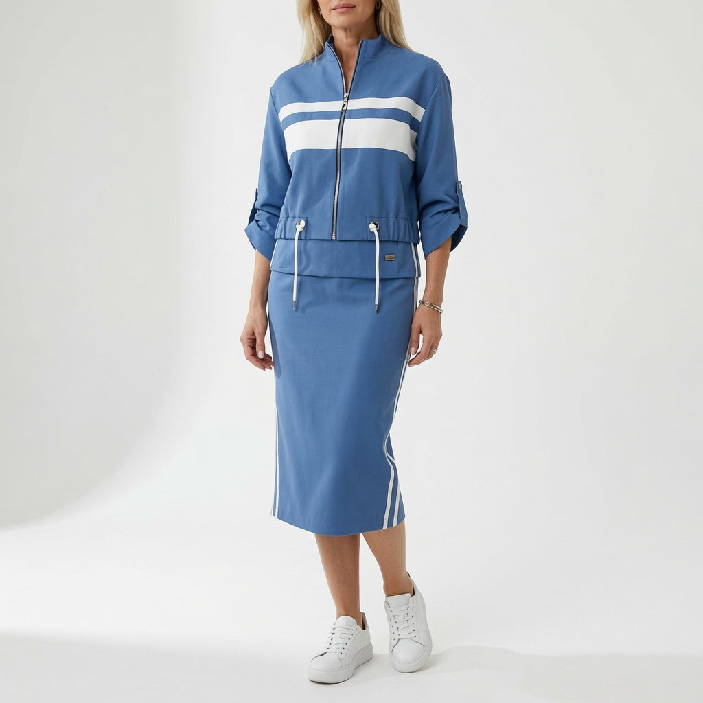 Bérénice™ – Matchende sæt med crop top og midinederdel