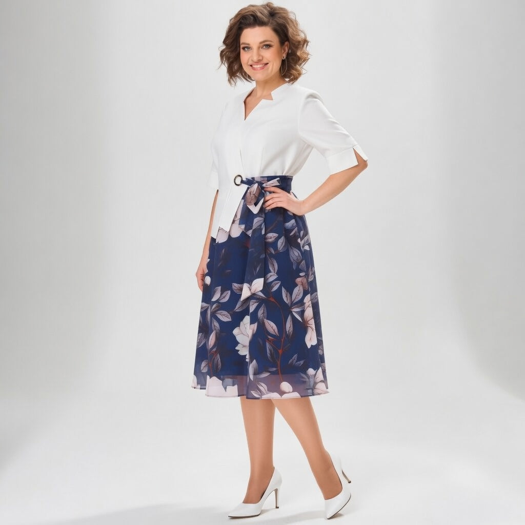 Mélusine™ — Blomstret nederdelssæt i romantisk elegance