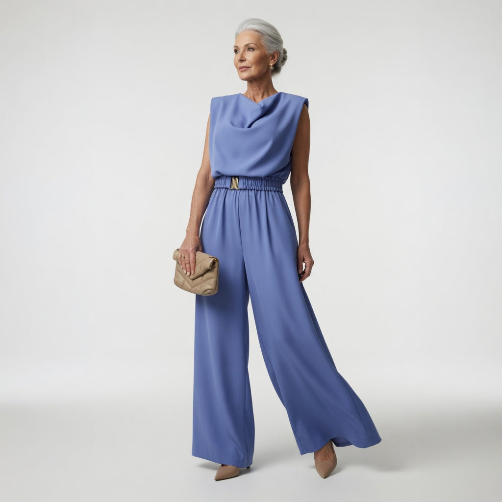 Thaïsie™ — Jumpsuit med firevejsstretch og flydende elegance