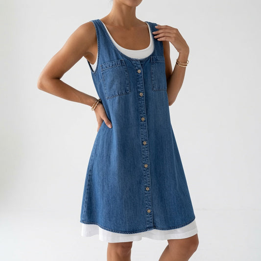 Marélia™ — Fluid denimkjole med hverdagscharme