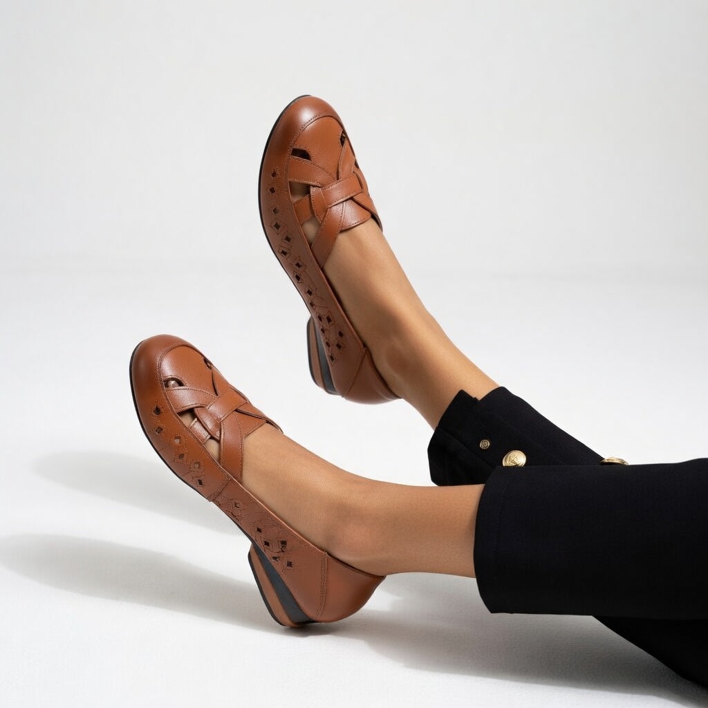 Élodiane™ — Elegante, ergonomiske ballerinaer med hulmønster og høj komfort