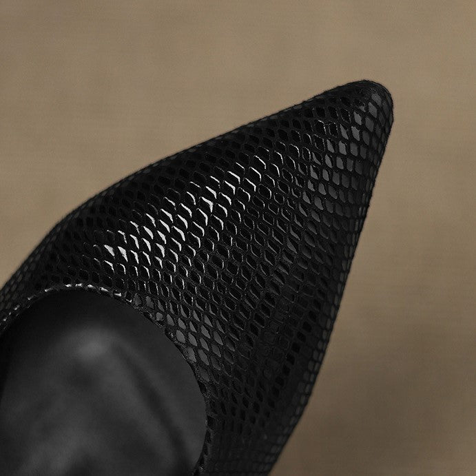 Céliane spidse slingback-hæle i læder