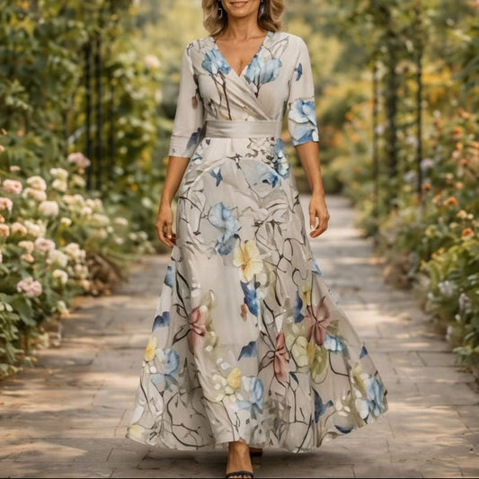 Fleur™ - Elegant kjole med V-udskæring