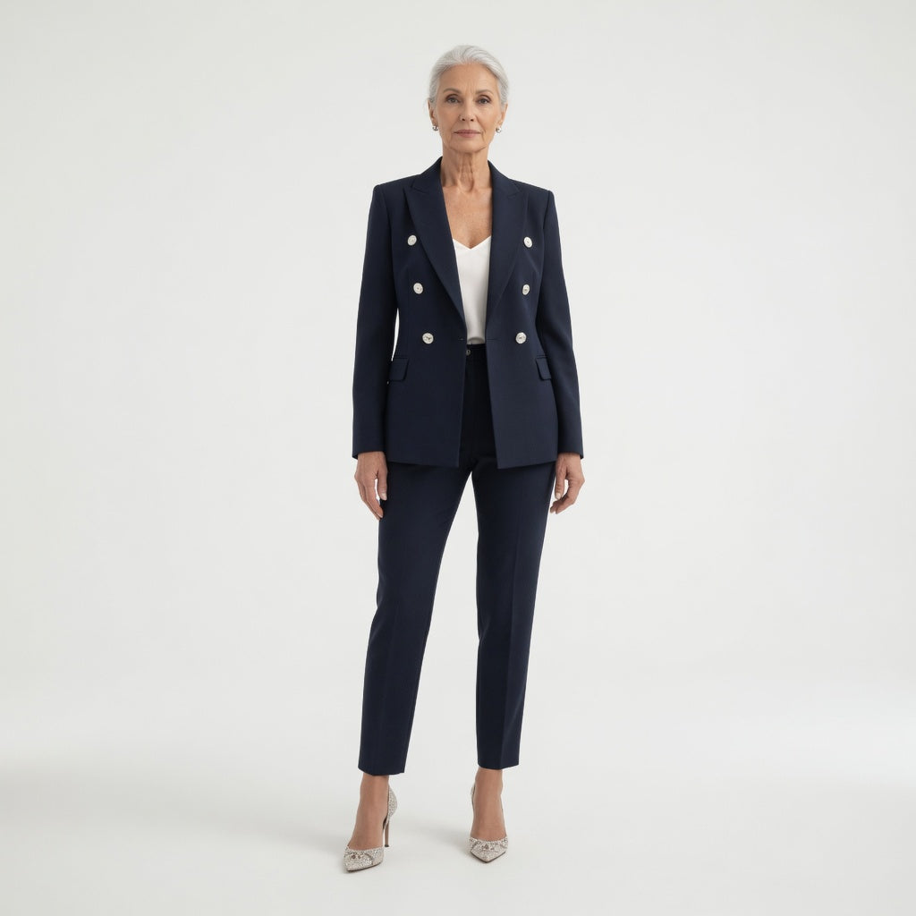Odette™ — Elegant buksedragt med flydende fald