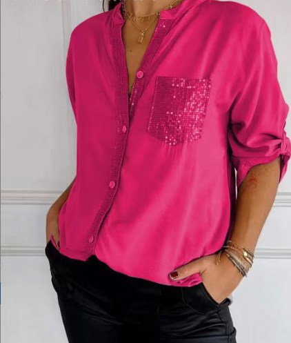 Marina™ — Elegant top med glitrende detaljer