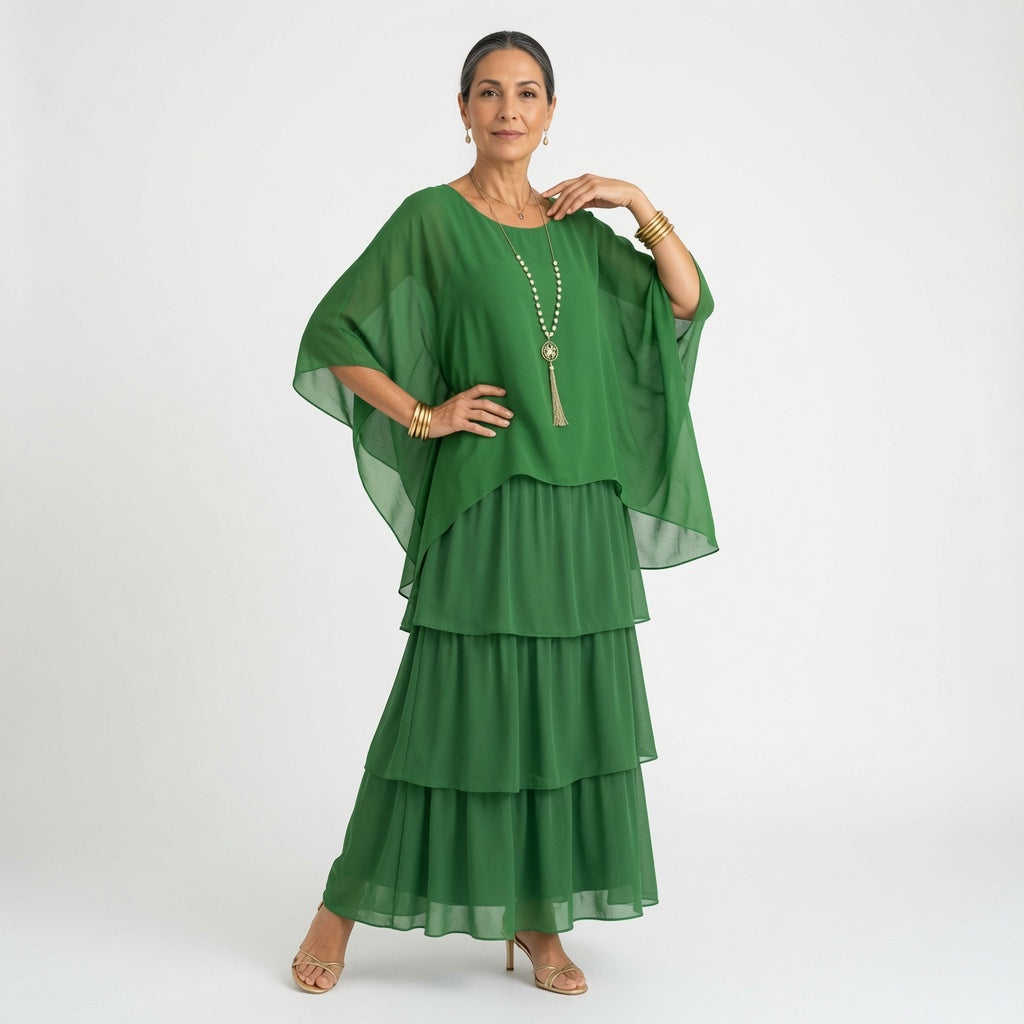 Élyssane™ — Bohemekjole med flæser i tidløs elegance