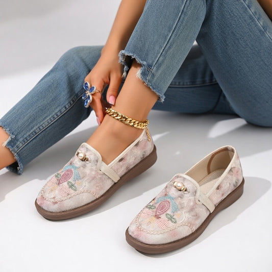 Mirelisse™ — Elegante broderede sneakers med ergonomisk komfort