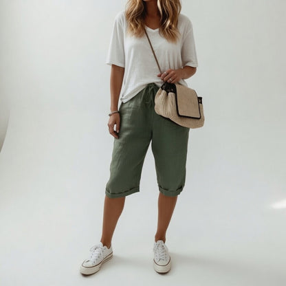 Fernande™ — Afslappede bermudashorts i 100 % bomuld i sommerstil