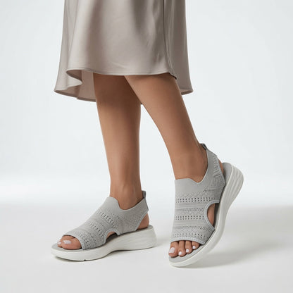 Souplesse™ — Plateausandal i mesh med åben tå og komfort