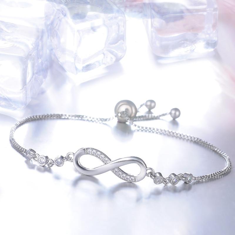 Elegant Justerbart Armbånd i Rosaguld med Uendelighedstegn