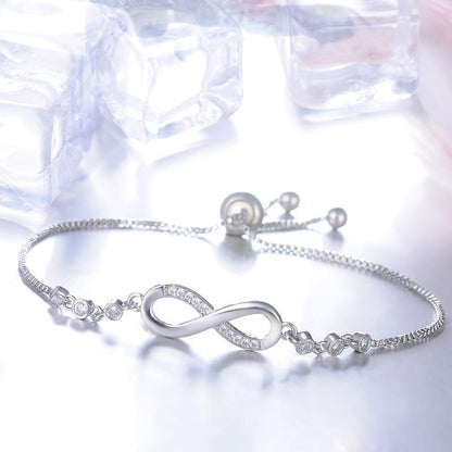 Elegant Justerbart Armbånd i Rosaguld med Uendelighedstegn