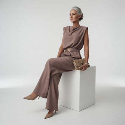 Thaïsie™ — Jumpsuit med firevejsstretch og flydende elegance
