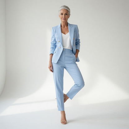 Odette™ — Elegant buksedragt med flydende fald