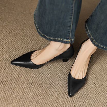 Calenne kitten heels i læder