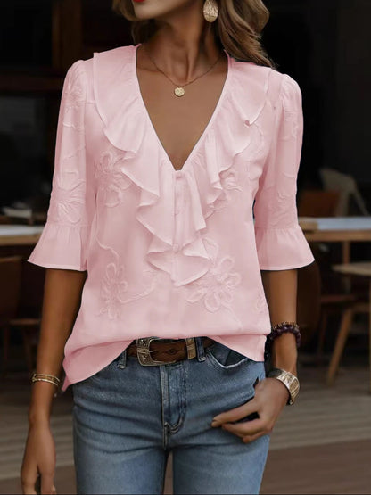 Isaline™ — Elegant flæsebluse med feminin charme