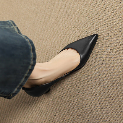 Calenne kitten heels i læder