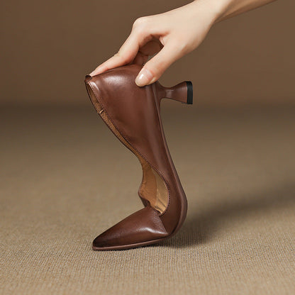 Calenne kitten heels i læder