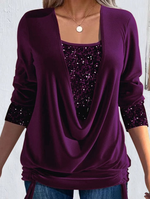 Valentine™ — Elegant lang bluse med lagdelt effekt