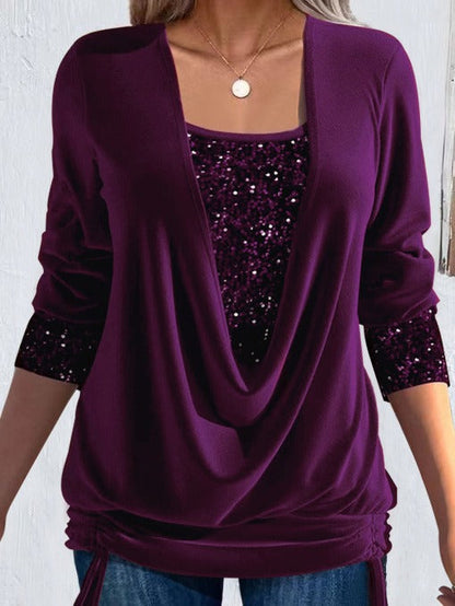 Valentine™ — Elegant lang bluse med lagdelt effekt