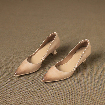 Calenne kitten heels i læder