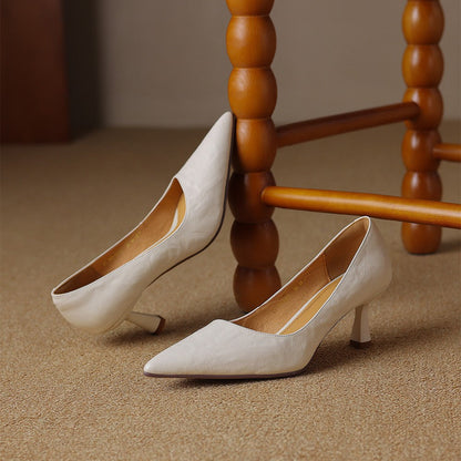 Cymara pumps i læder