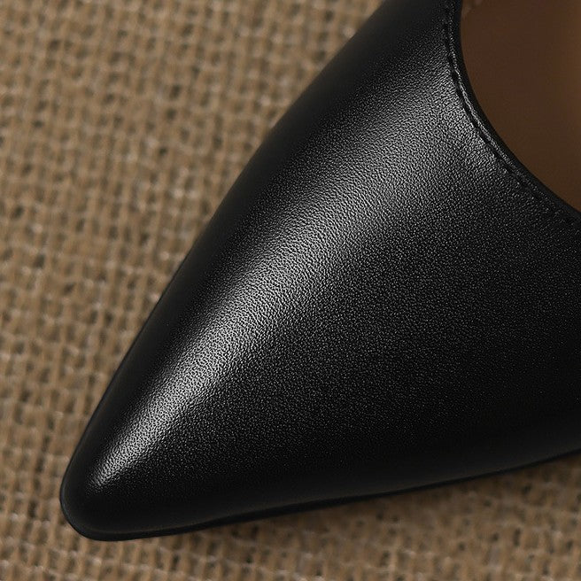 Calenne kitten heels i læder