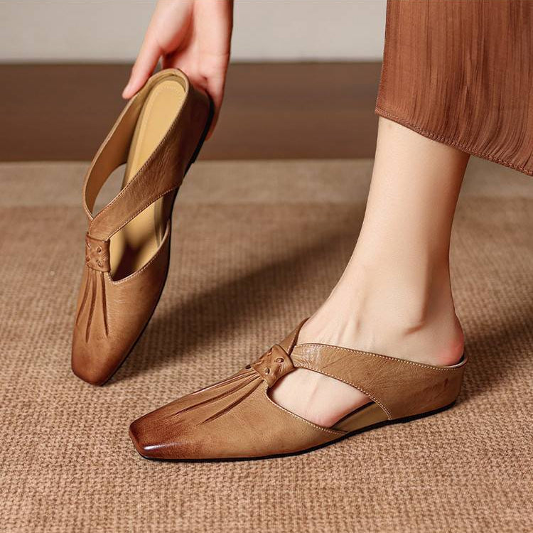 Anja | Mules med sløjfe og lukket tå