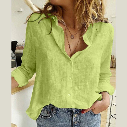 Aurélie™ — Elegant bomuldsbluse i naturlig stil