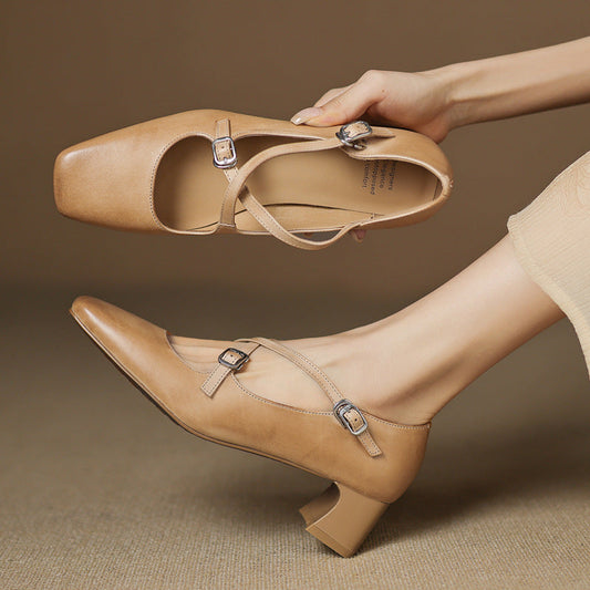 Marvane Kitten Heels i læder