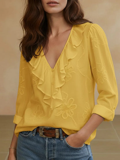 Isaline™ — Elegant flæsebluse med feminin charme