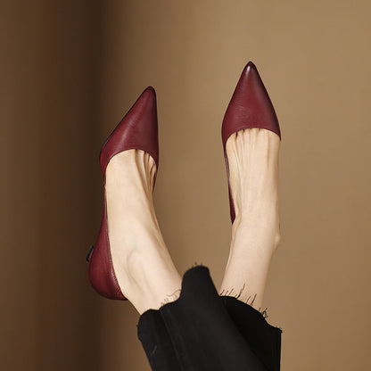 Ceyra Kitten Heels i læder