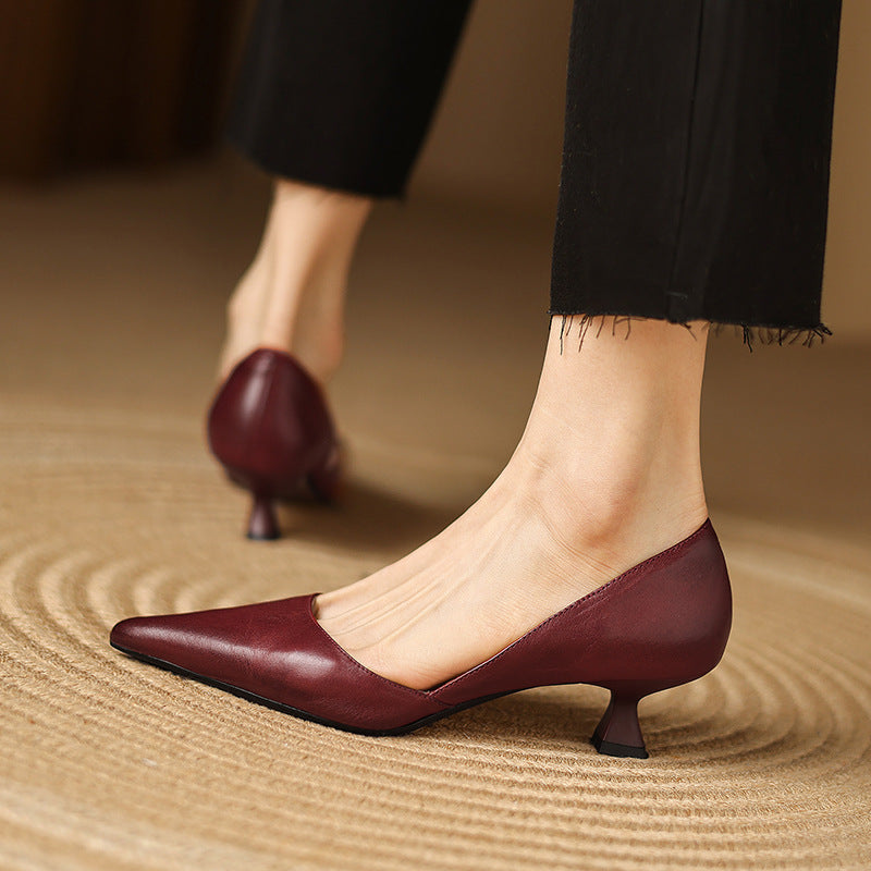 Ceyra Kitten Heels i læder