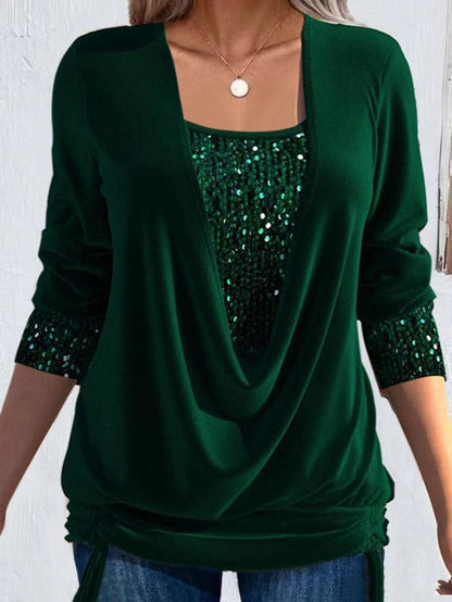 Valentine™ — Elegant lang bluse med lagdelt effekt