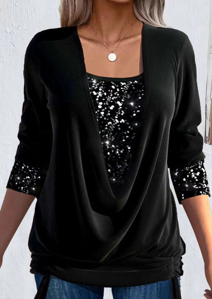 Valentine™ — Elegant lang bluse med lagdelt effekt