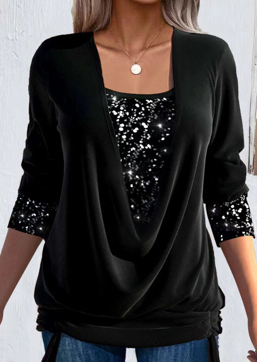 Valentine™ — Elegant lang bluse med lagdelt effekt