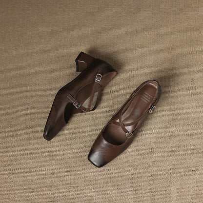 Marvane Kitten Heels i læder