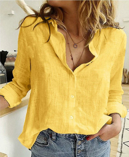 Aurélie™ — Elegant bomuldsbluse i naturlig stil