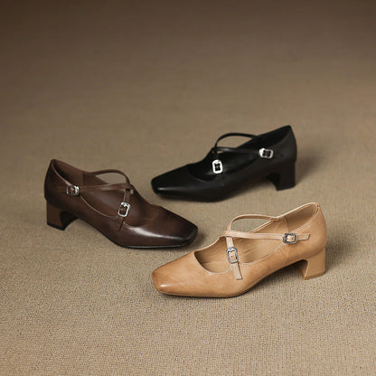 Marvane Kitten Heels i læder