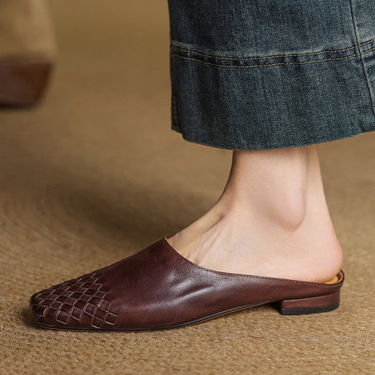 Richie | Flettede mules med spids tå