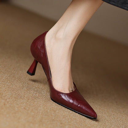 Cymara pumps i læder