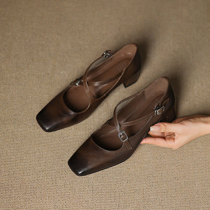 Marvane Kitten Heels i læder