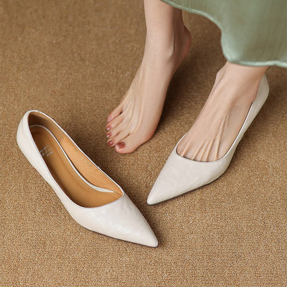 Cymara pumps i læder
