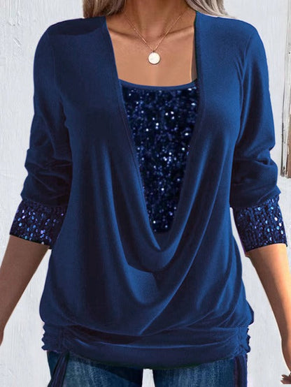 Valentine™ — Elegant lang bluse med lagdelt effekt