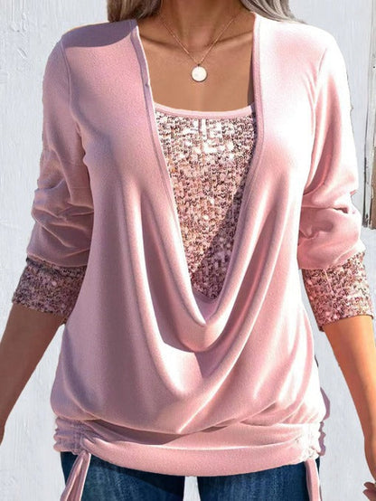 Valentine™ — Elegant lang bluse med lagdelt effekt