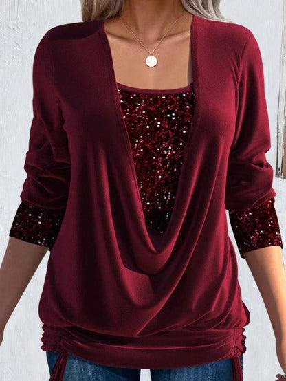 Valentine™ — Elegant lang bluse med lagdelt effekt