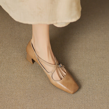 Marvane Kitten Heels i læder