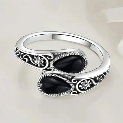 Elegant Ring med Blomst i Månesten